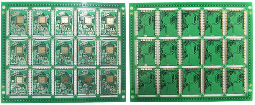 4 Layer Immersion Gold Half-Cut Castellated Holes Half Hole PCB