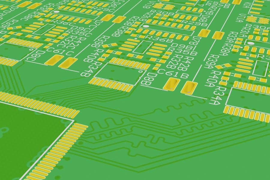 A Rigid PCB Board With Green Solder Mask