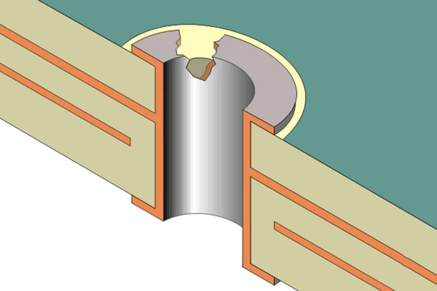 Cross Section of Plated Half Hole