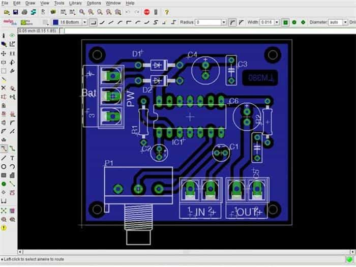 Eagle PCB Design Software Screenshot