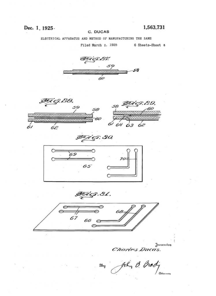 Early PCB manufacturing method