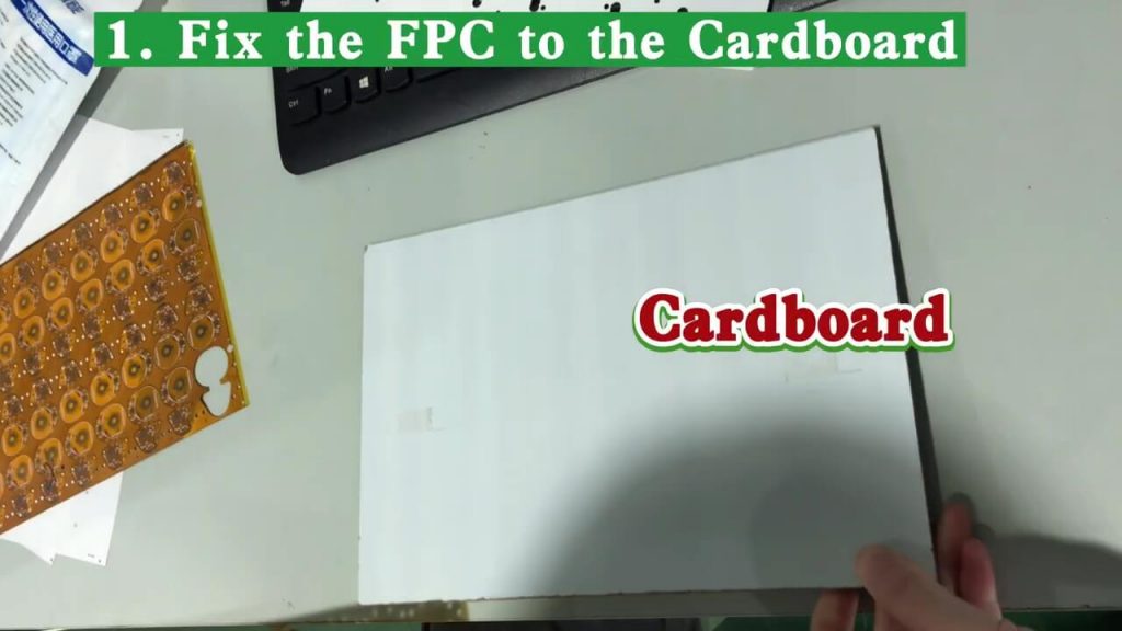 Fix the FPC to the Cardboard