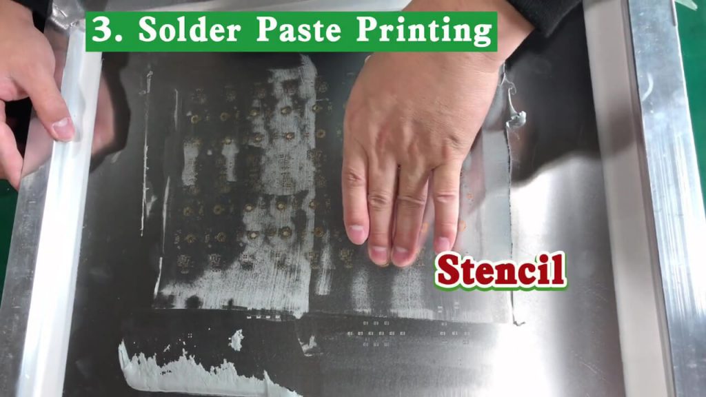 FPC assembly-Solder paste printing use stencil