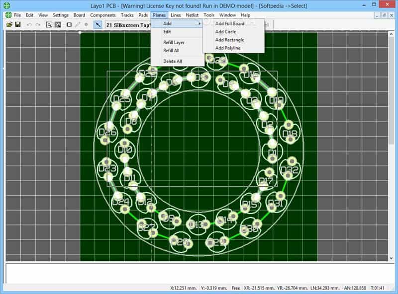 Layo1 PCB Design Software Screenshot