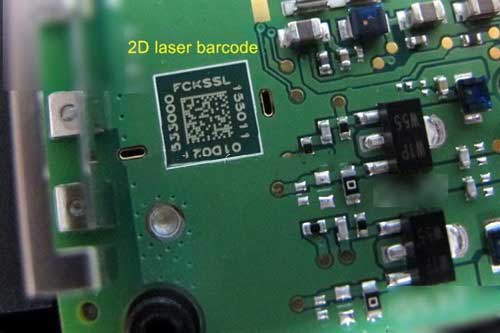 PCB 2D laser barcode