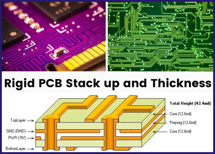 Rigid PCB stack up and thickness