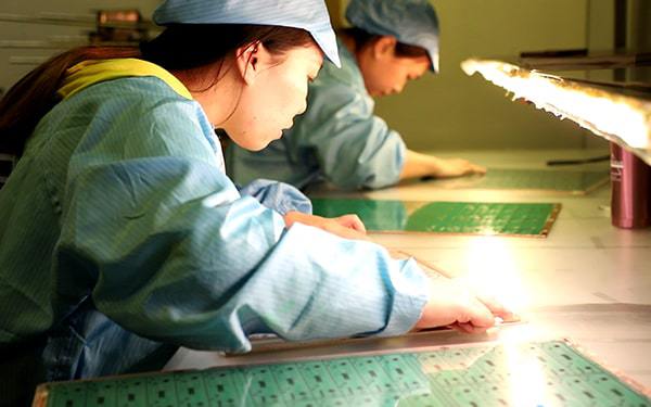 Skilled PCB production technicians