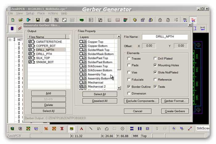 ZenitPCB Gerber Generator