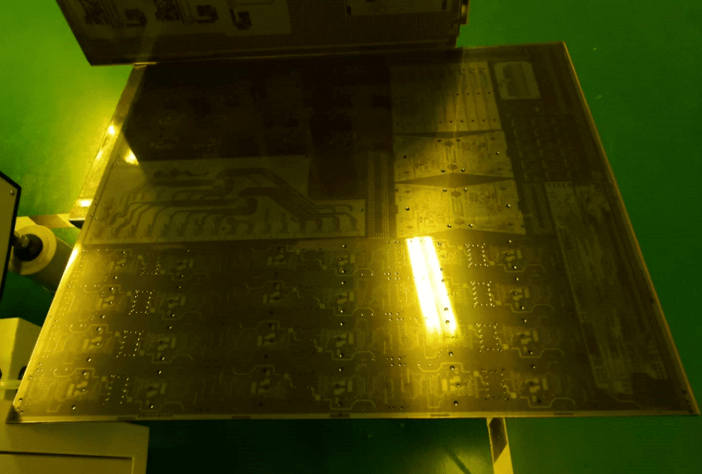 Figure 4-6. After exposure, the circuits emerged