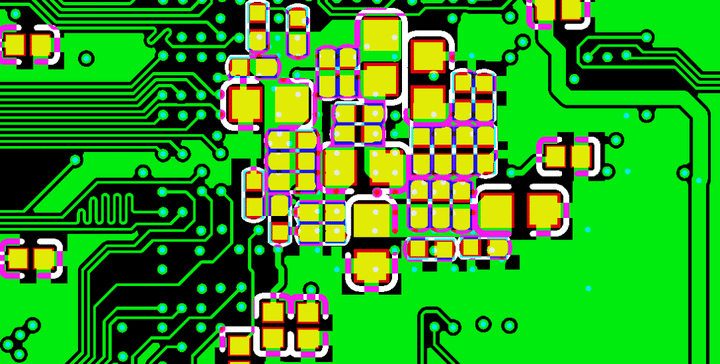 Via-in-pad for bypass capacitor